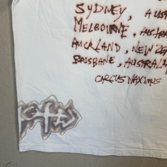 Travis Scott Circus Maximus 2024 Australia Tour Tee White Large DEADSTOCK - Picture 8 of 8